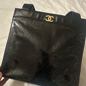 Authentic Pre owned Chanel Black Leather Women's Bag